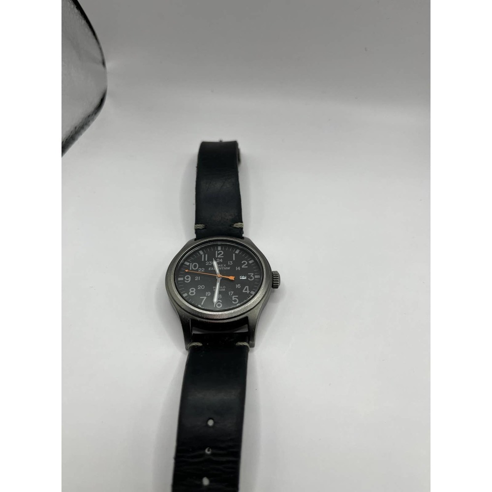 Timex TW4B01900, Men's "Expedition" Leather Indiglo Watch